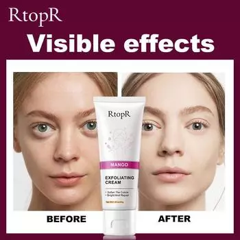 RtopR Уход за кожей Отшелушивающий крем для лица Отбеливающий увлажняющий крем для восстановления Скраб для лица Очиститель от прыщей Лечение черных точек Крем для удаления лица 40g