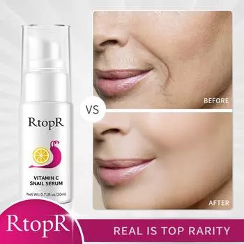 RtopR Витамин C Сыворотка улитки Омоложение против морщин Укрепляющая яркая сыворотка для кожи для лица Ance Лечение Улитка VC Коллагеновая восстанавливающая сыворотка 1pcs