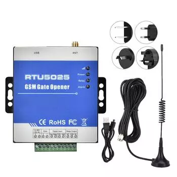 RTU5025 Беспроводной пульт дистанционного управления GSM для открывания ворот Контроллер доступа к гаражным воротам US Plug