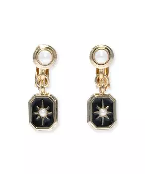 ru Черные квадратные серьги LAME1045 D2 [Lanvin Bleu] чёрный