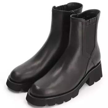 ru Fashion Boots Tank Sole Side Gore Short Boots 2842 Black [Lanvin Bleu] чёрный