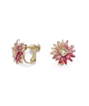ru Серьги с розовыми ромашками и градиентом LAME1034 P2 [Lanvin Bleu] розовый