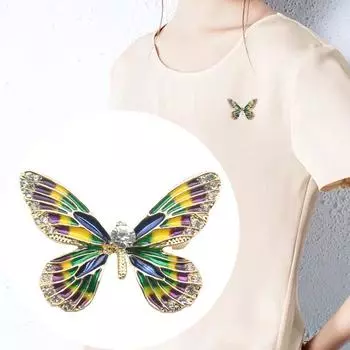 Ruan Hao капающая масляная бабочка брошь булавка универсальное пальто с шелковым шарфом пряжка корсаж