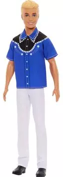 Рубашка Barbie Ken Fashionista Royal Blue Dress Up Play Кукла Барби от 3 лет и старше Синяя HRH25 Кукла/Домик Play/Ролевые игры