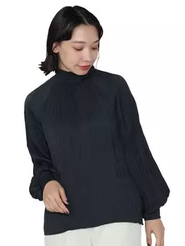 Рубашка BL24F ЧЕРНАЯ ОДИН РАЗМЕР [Beams Heart] L/S o/Shirring Женская чёрный