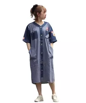 Рубашка бойскаута в полоску [Клифф Майер] Платье, женская, большая,