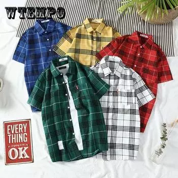 Рубашка больших размеров, мужские футболки на пуговицах, клетчатые футболки, эластичные трусы, мужская модная одежда, повседневный кардиган с длинными рукавами XXL красный