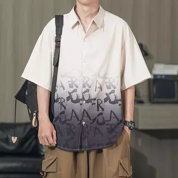 Рубашка большого размера, летняя свободная рубашка с короткими рукавами, модная рубашка с длинными рукавами, мужская рубашка 8XL