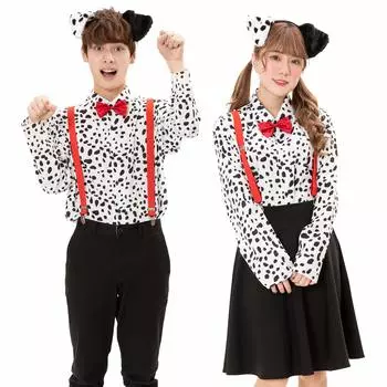 Рубашка Clearstone Animal Shirt Косплей Хэллоуин Далматинская рубашка унисекс черная