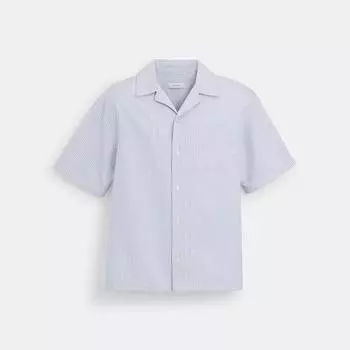 Рубашка Coach Oxford в полоску синяя, многоцветная XLarge