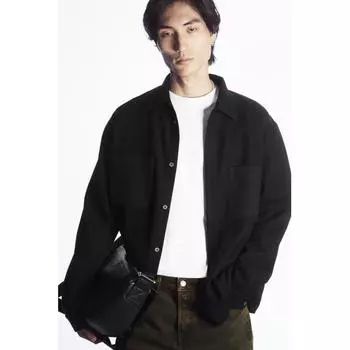 Cos Japan шерстяная трикотажная рубашка Black/M