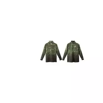 Рубашка DAIWA Breath Magic Half Zip DE 33009 Green Camo XL