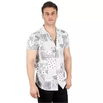 Рубашка DeepSEA Digital Printed Lycra Slim Cut из чесаного хлопка 2300473