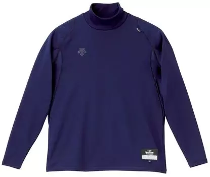 Рубашка DESCENTE Junior с высоким воротом и длинными рукавами, свободный крой, цвет королевский синий, JSTD-652