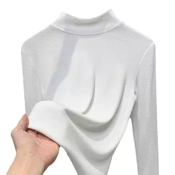 Рубашка Develvet Base для женщин, новая женская одежда, футболка с длинным рукавом и полувысоким воротом, термобелье с внутренней талией S
