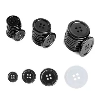 Рубашка DIY Craft Одежда Детский альбом Декоративные пуговицы Одежда Аксессуары Швейные принадлежности 20mm black-200pcs