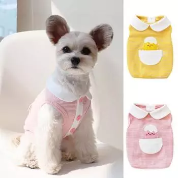 Рубашка для домашних животных с милым узором в виде яичной скорлупы, дышащий модный жилет для собак, наряд M розовый