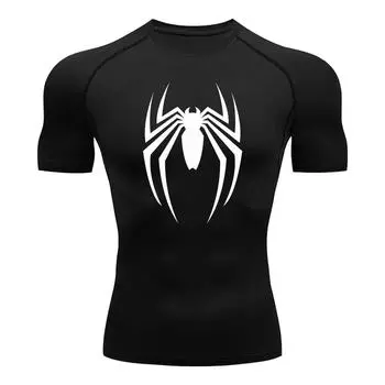 Рубашка для фитнеса с принтом, модная дышащая спортивная футболка для бега на открытом воздухе с короткими рукавами, быстросохнущая тренировочная футболка S-3XL S