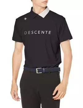 Рубашка для гольфа DGMRJA31 BK00, эквивалент японского размера 2L [DESCENTE GOLF], мужская (черный)