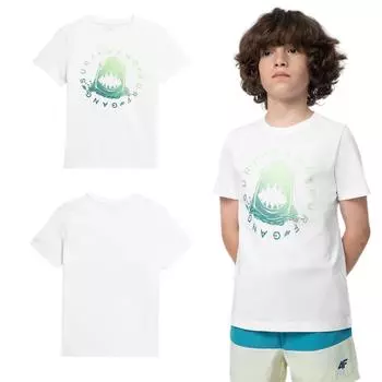 Рубашка для мальчика 4F Белая 4FJSS23TTSHM283 146 белый