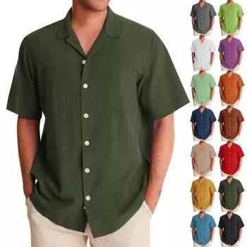 Рубашка для мужчин, мужские винтажные рубашки для боулинга на пуговицах, летняя пляжная рубашка с коротким рукавом XXXXL