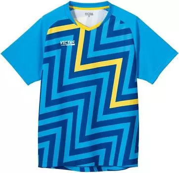 Рубашка для настольного тенниса VICTAS Thunder Bolt Game Shirt BOLT Unisex Turquoise L 612102 (ГРОМ GS) (+5100)