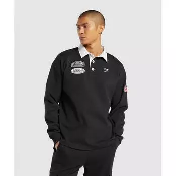 Рубашка для регби в гимшарке черное белое A6A6Q BB3F XS