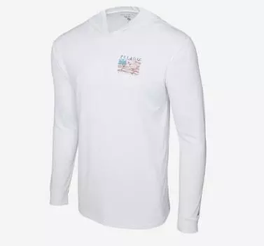 Рубашка для рыбалки Pelagic 1015 с капюшоном Aquatek Reel Flag WHT Размер XL (9362)