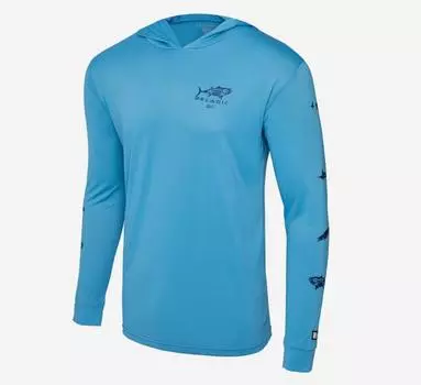 Рубашка для рыбалки Pelagic 1015 с капюшоном AquaTek Gyotaku OCE Размер L (0988)