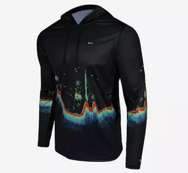 Рубашка для рыбалки Pelagic 1015 с капюшоном Vaportek Sonar BLK Размер L (7472)