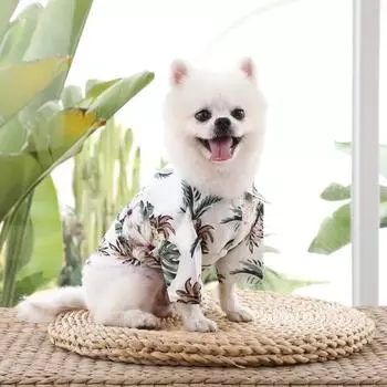 Рубашка для собак Hawaiians Beach Puppy Shirt Beachs Cool Dog Clothing Summer Dog Shirts Drop Shipping S озеро синий
