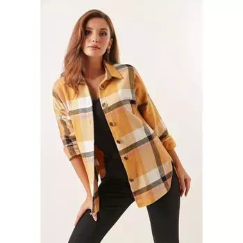 Рубашка дровосека в клетку с длинной спиной