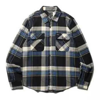 Рубашка фланелевая BOWERY FLANNEL JOE BLUE PLAID, оригинальный японский продукт агентства JOE BLUE [Brixton] L/S (JP, Алфавит, M, КЛЕТКА)