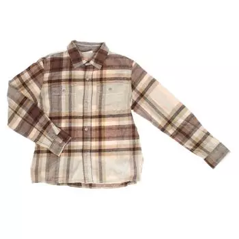Рубашка фланелевая на пуговицах 453164 мальчик 10 AOS коричневый