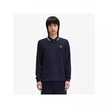 Рубашка Fred Perry с длинным рукавом Twin Tip Fred Perry темно-синяя белая Afpm2433636 238 M