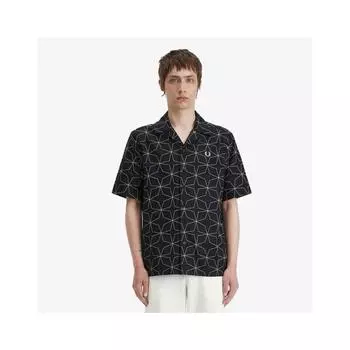 Рубашка Fred Perry с геометрическим принтом и воротником Revere 102 Afpm2417760 102 M