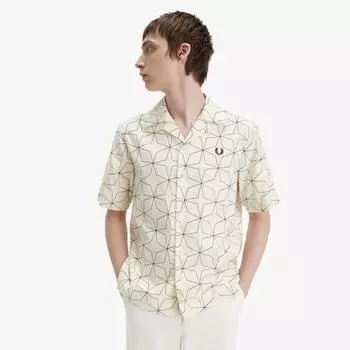 Рубашка FRED PERRY [Sharp] с геометрическим принтом и воротником Revere 560 AFPM2417785 560 M