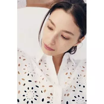 Рубашка HM Broderie Anglaise, белая