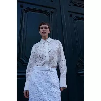 Рубашка HM Broderie Anglaise, белая