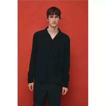 Рубашка HM caMp Regular Fit, темно-синяя XS