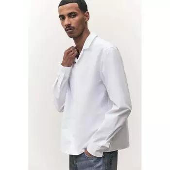 Рубашка HM CAMP с длинным рукавом, стандартный крой, белая S