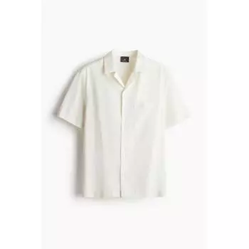 Рубашка HM Regular Fit из лиоцелла, белая