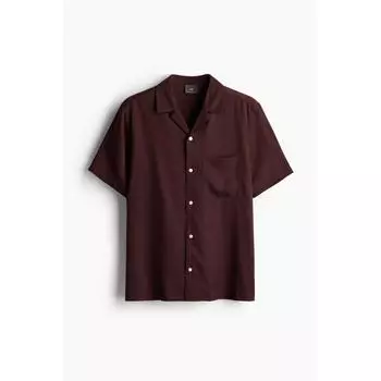 Рубашка HM Regular Fit из лиоцелла Camp сливово-фиолетовая