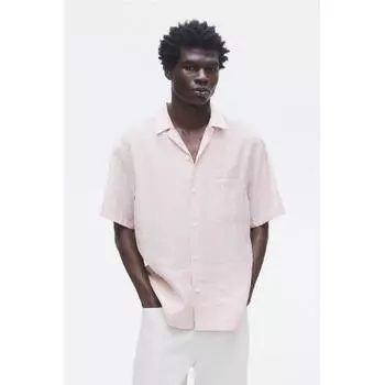 Рубашка HM Regular Fit из смеси лиоцелла Camp, розовая