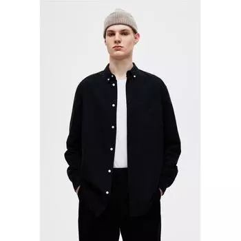 Рубашка HM Regular Fit Oxford черная