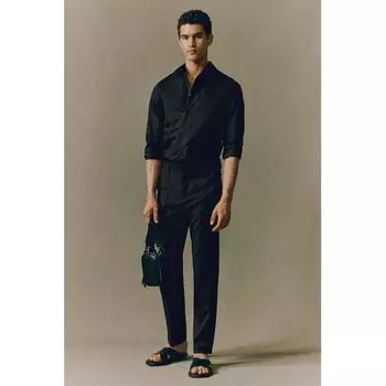 Рубашка HM slim fit черная XS