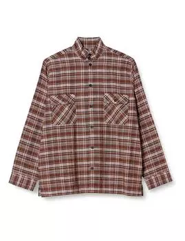 Рубашка Homme Check PMFT201934 BRW Japan M to Japan size [Gelato Pique] Мужская (эквивалент М) коричневый