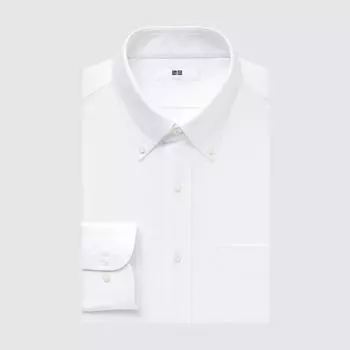 Рубашка из джерси UNIQLO Non-Iron (Воротник на пуговицах с длинным рукавом)