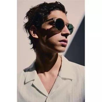 Рубашка из льняной смеси HM Regular Fit, белая