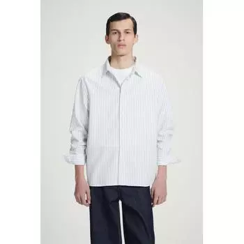 Рубашка из твила Cos Japan Relaxed whitestripe/L